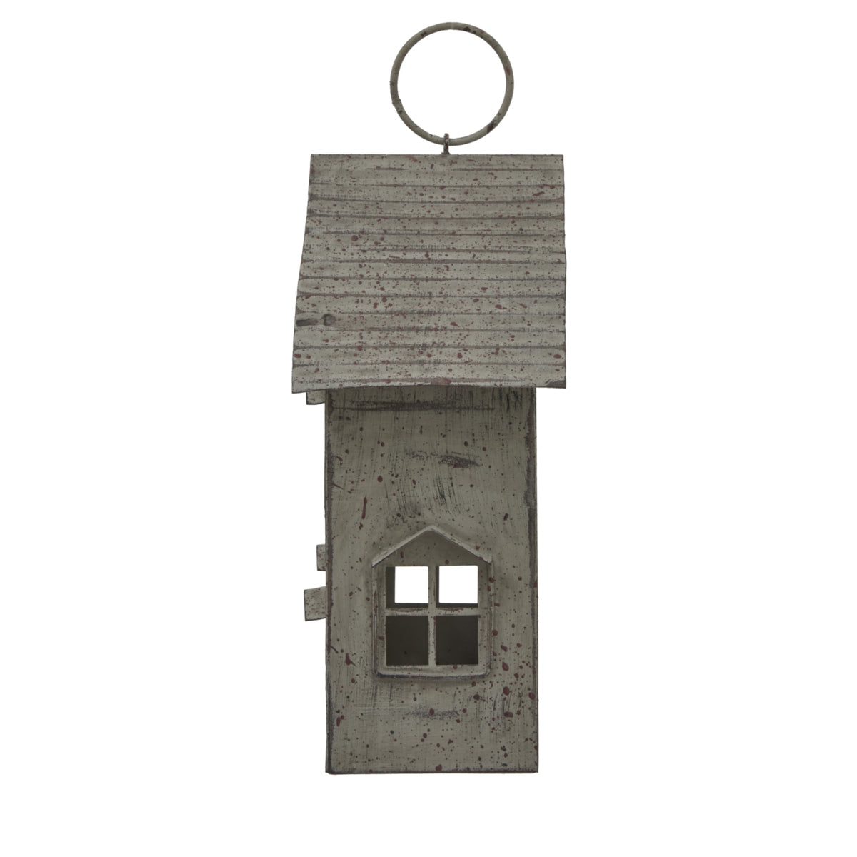 Shades 4 Seasons Rustic Tealight Holder in House Design with Hanging Ring for Christmas Decor