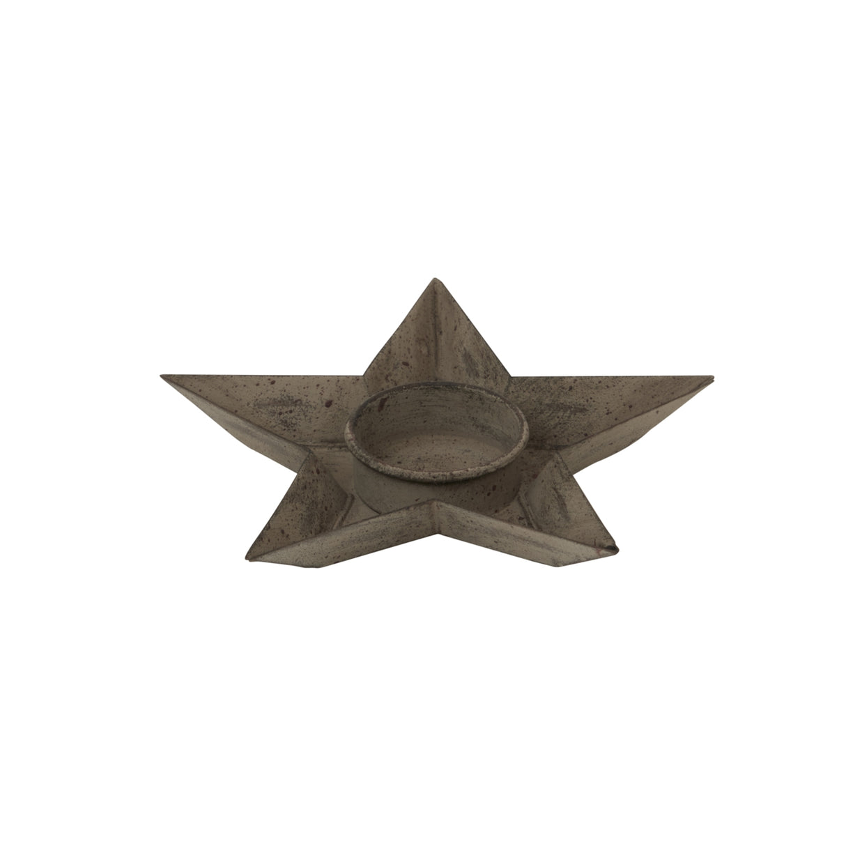 Star-Shaped Tealight Holder in Rustic Finish for Christmas Decor by Shades 4 Seasons