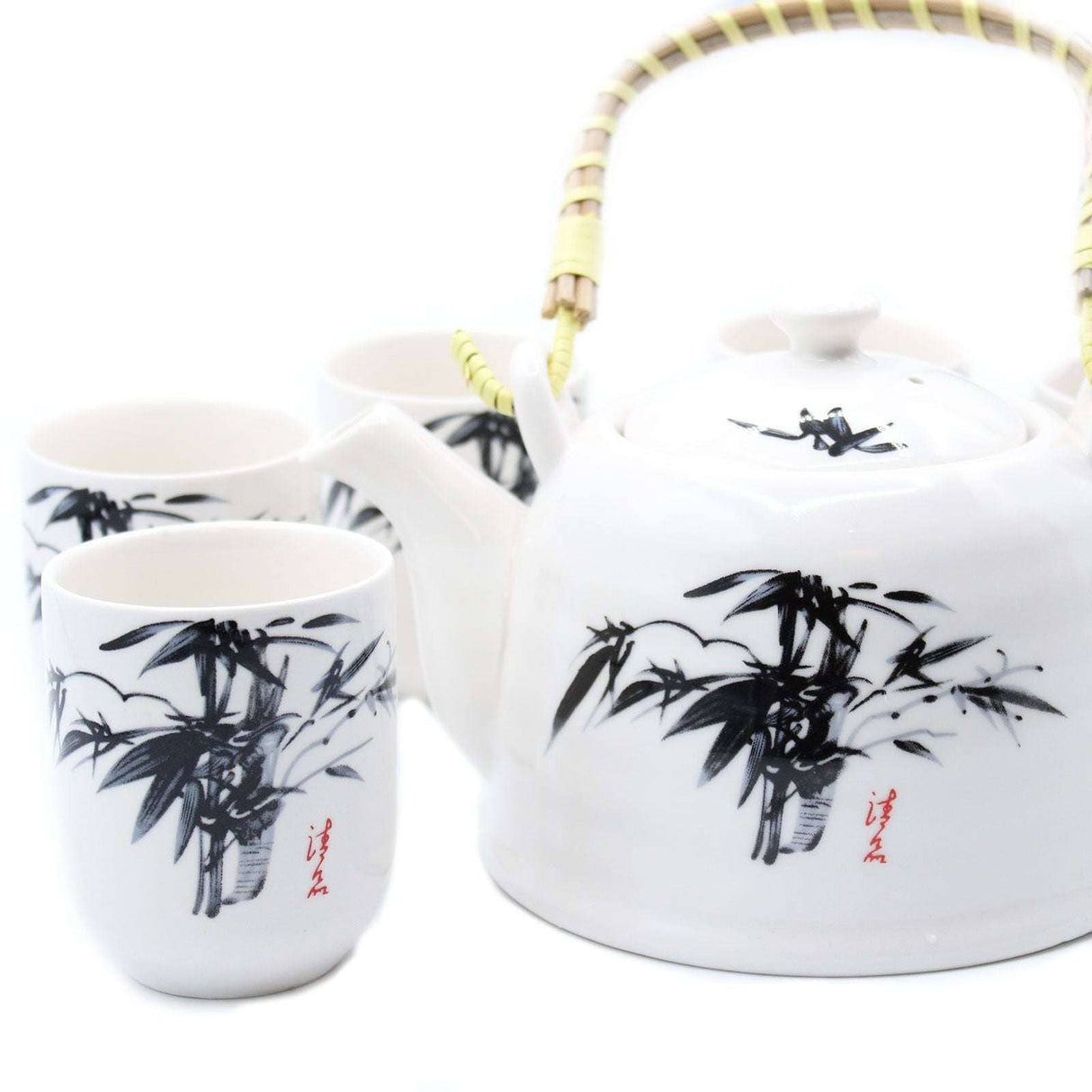 Herbal Teapot Set - White Stone Oriental AW Dropship UK