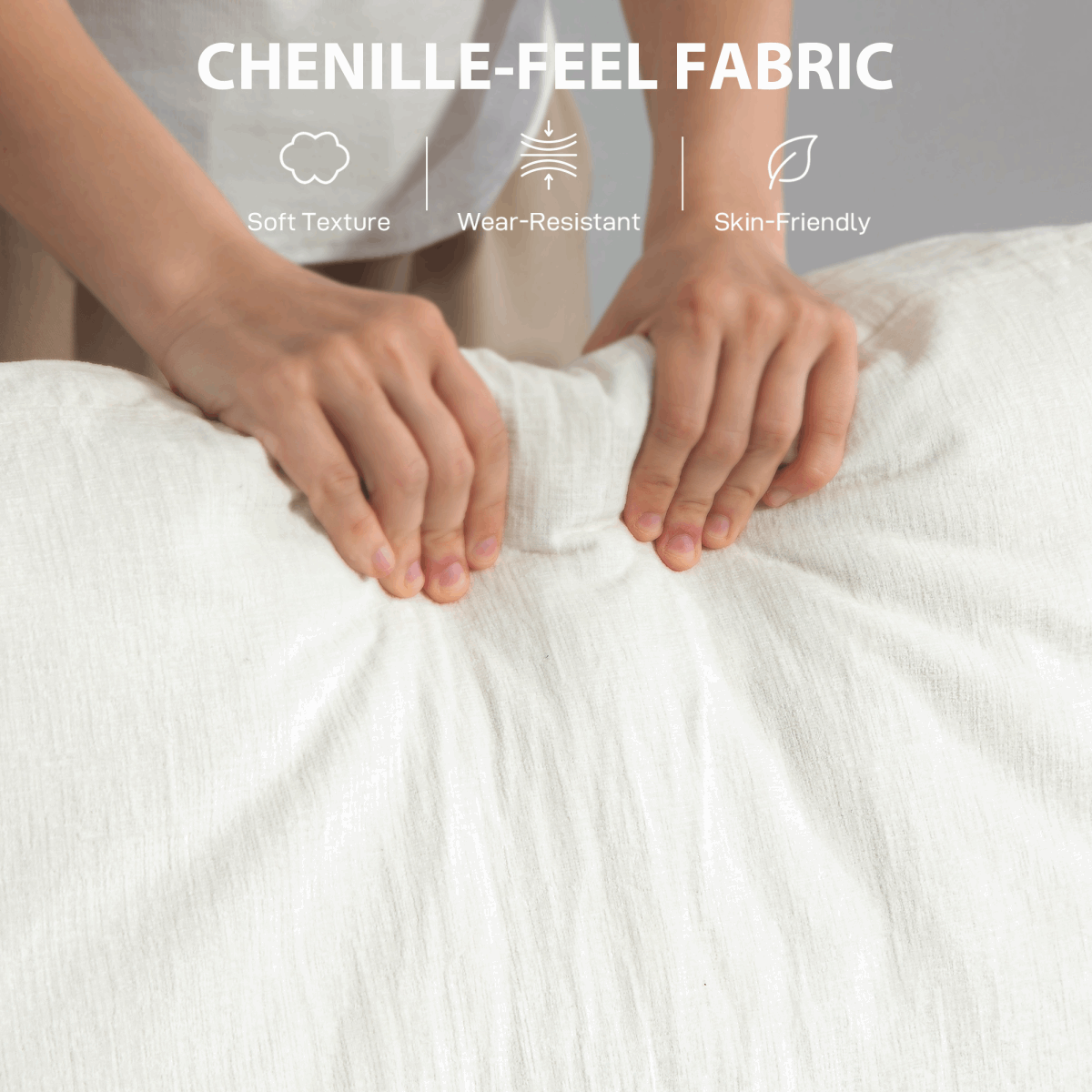 HOMCOM Three Seater Sofa, Fabric Sofa with USB Ports and Cup Holders, Cream HOMCOM