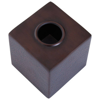 Orsina Dark Brown Square Tissue Box for elegant bathroom decor