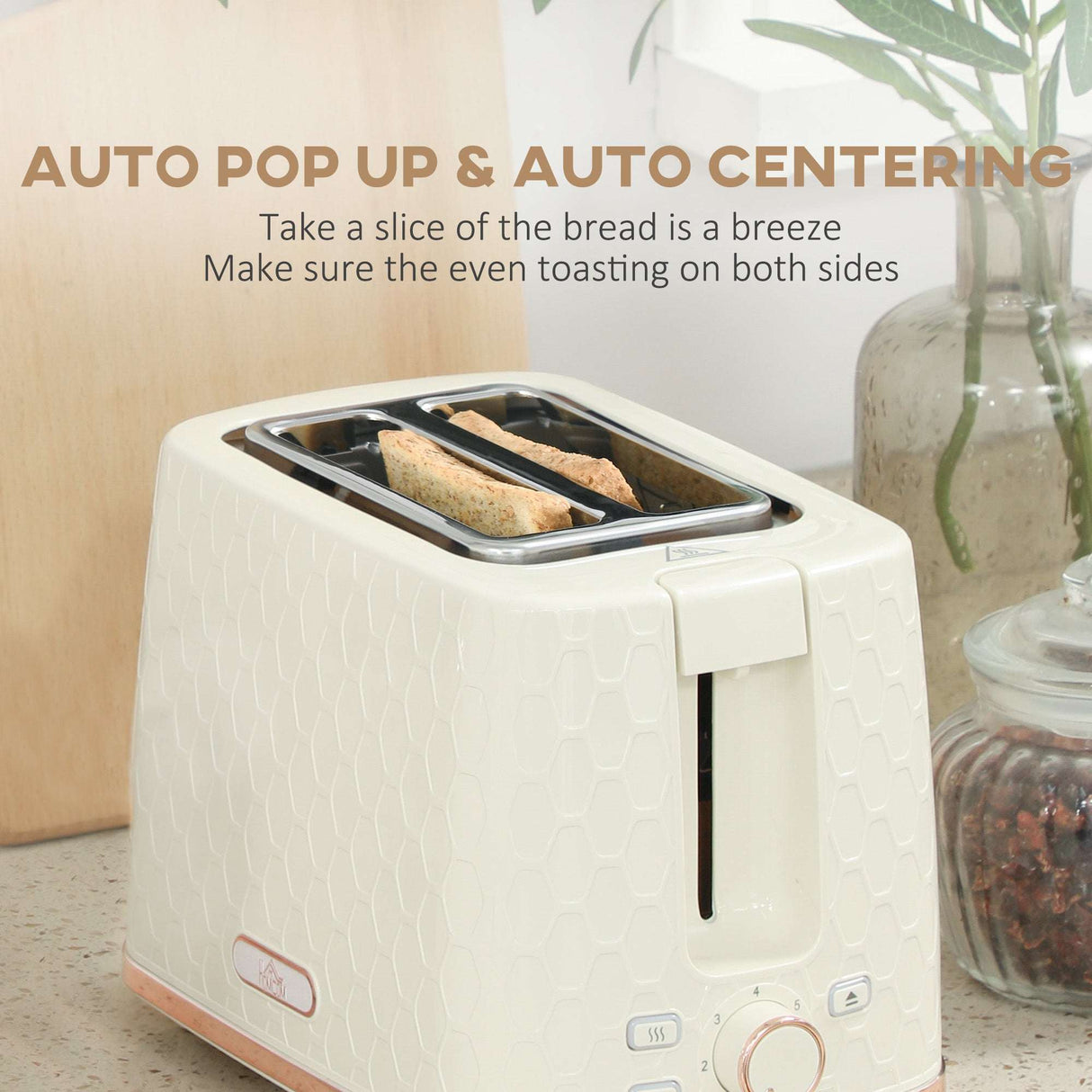 Wise Galleria Toaster Set with auto pop up and auto centering for perfectly toasted bread