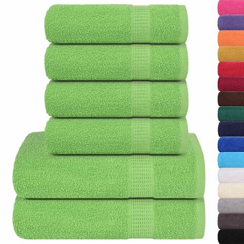 vidaXL Soft Grey Towel Set - 6-Piece Cotton Towels vidaXL