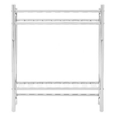 Orsina Towel Shelves in chrome finish with multiple tiers for organised bathroom storage