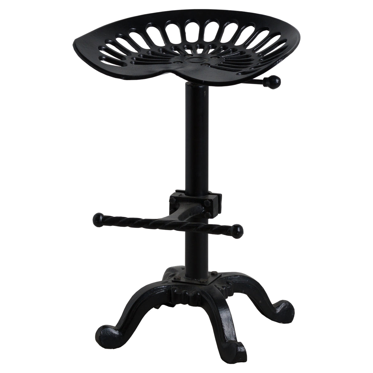 Shades 4 Seasons Black Adjustable Tractor Seat Stool BLACK METAL Shades 4 Seasons