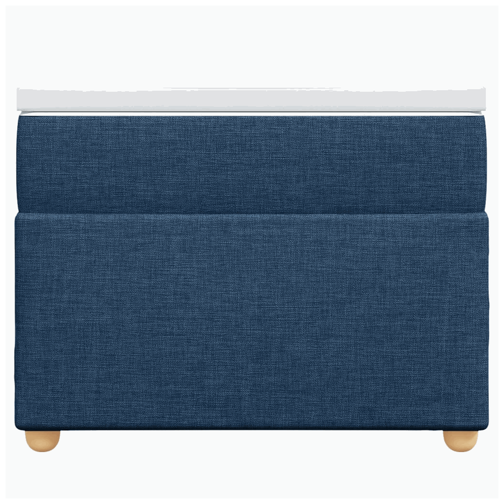 vidaXL Box Spring Bed with Mattress Blue 90x200 cm Fabric vidaXL