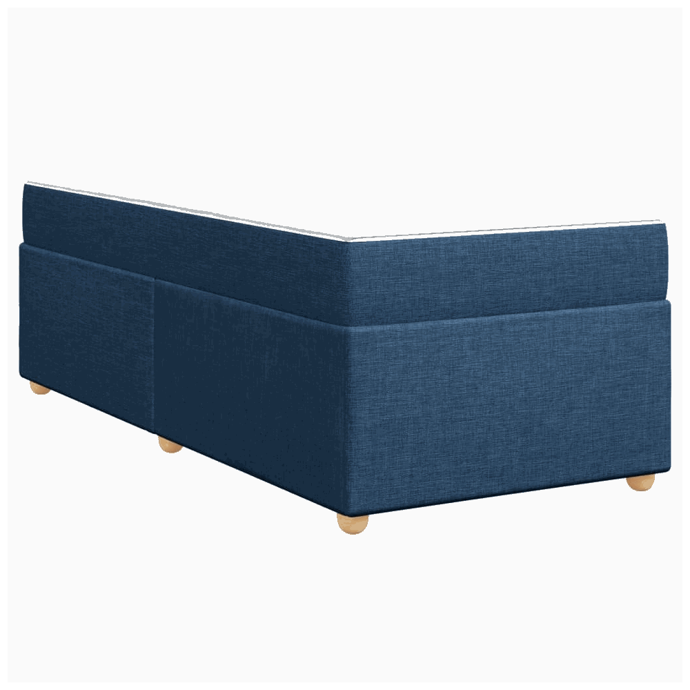 vidaXL Box Spring Bed with Mattress Blue 90x200 cm Fabric vidaXL