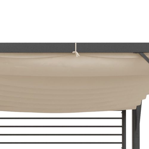 Metal Pergola Patio Sun Shelter Grape Tent Retractable Canopy UV Cut Outsunny