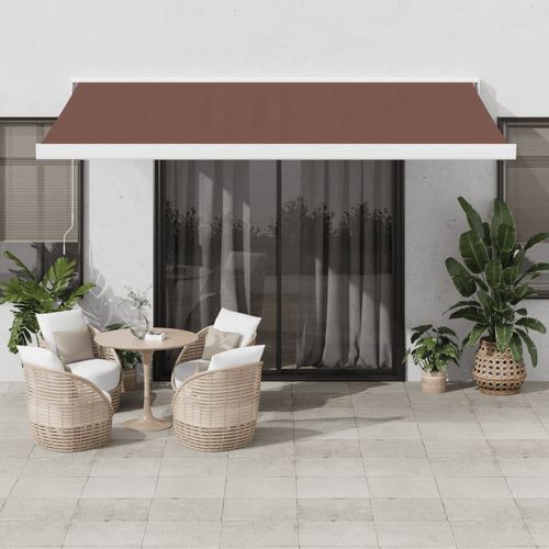 vidaXL Manual Retractable Awning Burgundy 300x250 cm brown and white 400 x 300 cm vidaXL