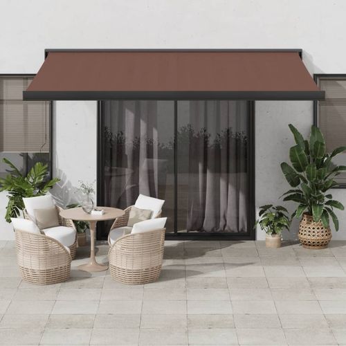 vidaXL Manual Retractable Awning Burgundy 300x250 cm brown 450 x 300 cm vidaXL