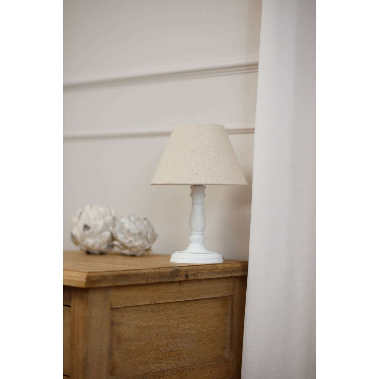 Shades 4 Seasons Classic White Table Lamp with Neutral Shade Shades 4 Seasons