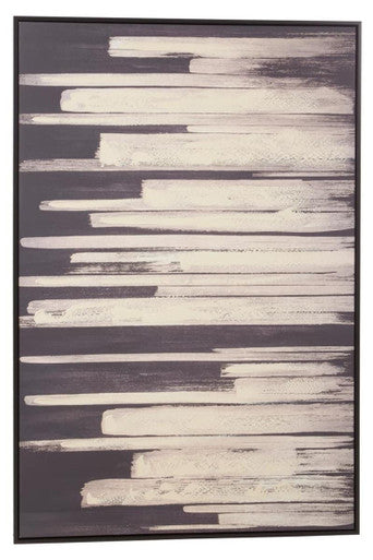 Astratto Black and Natural Canvas Wall Art Orsina