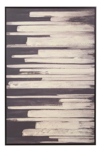 Astratto Black and Natural Canvas Wall Art Orsina