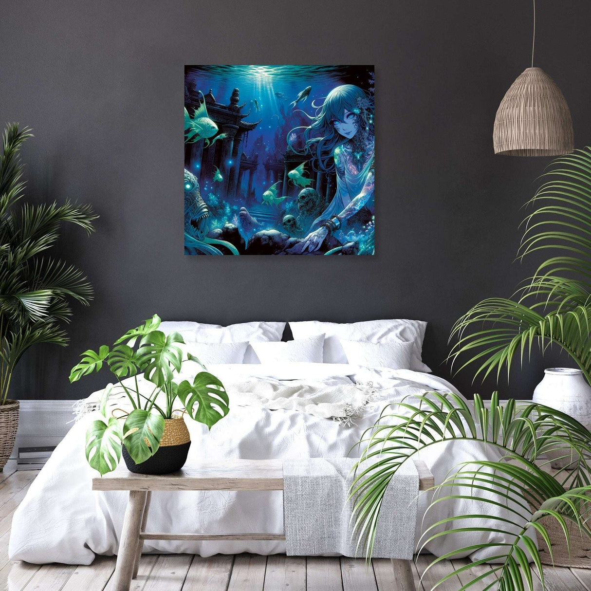 Stunning Wall Art Canvas featuring a mystical underwater scene for modern home decor