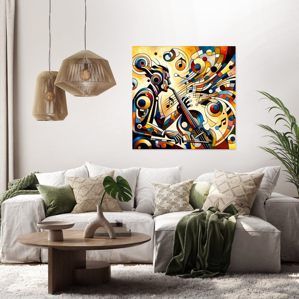 Abstract Wall Art Canvas featuring vibrant colours and dynamic shapes for modern home decor