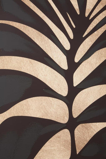 Astratto Canvas Black Leaf Design Wall Art Orsina