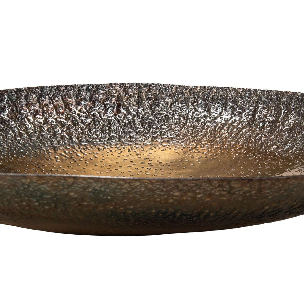 Decorative Wall Art Plate by Shades 4 Seasons with a textured metallic finish for elegant wall display