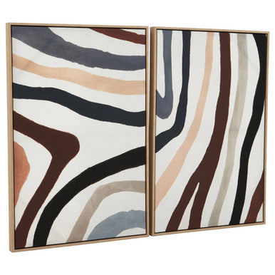 Astratto Set Of Two Multi Coloured Abstract Wall Art Orsina
