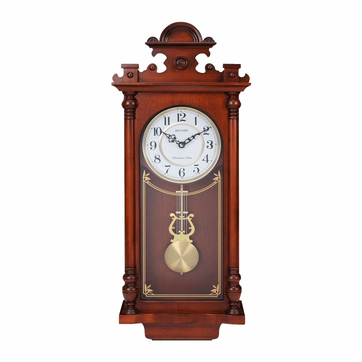 Widdop Elegant Wall Clock with Pendulum and Classical Wooden Design for Timely Decoration