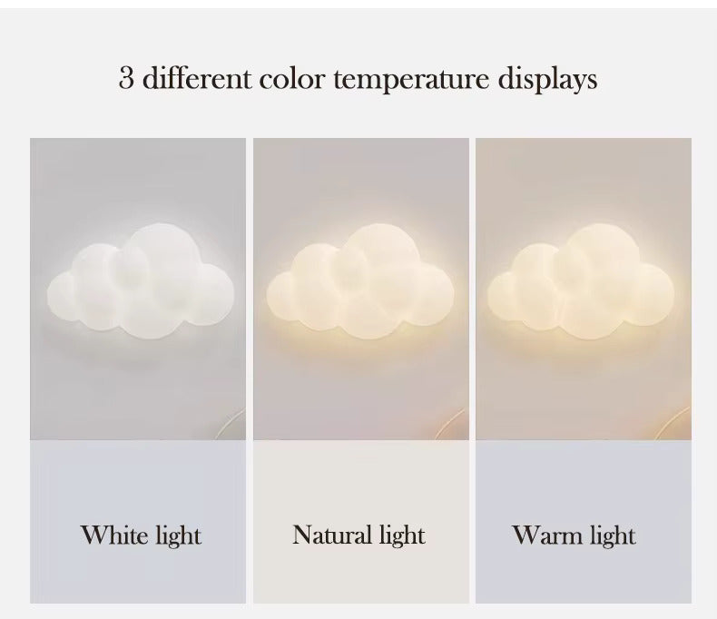Light My House Wall Lamp displaying three colour temperatures: white, natural, and warm light