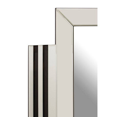 Orsina Wall Mirror with a stylish frame featuring elegant black stripes for modern interiors