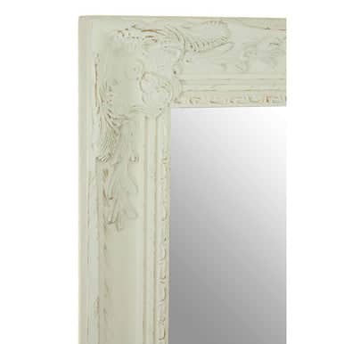 Andrey White And Brushed Gold Finish Wall Mirror Orsina