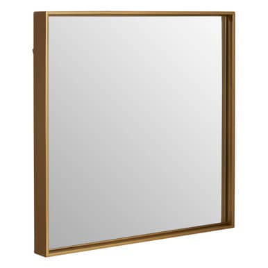 Ando Medium Square Gold Finish Wall Mirror Orsina