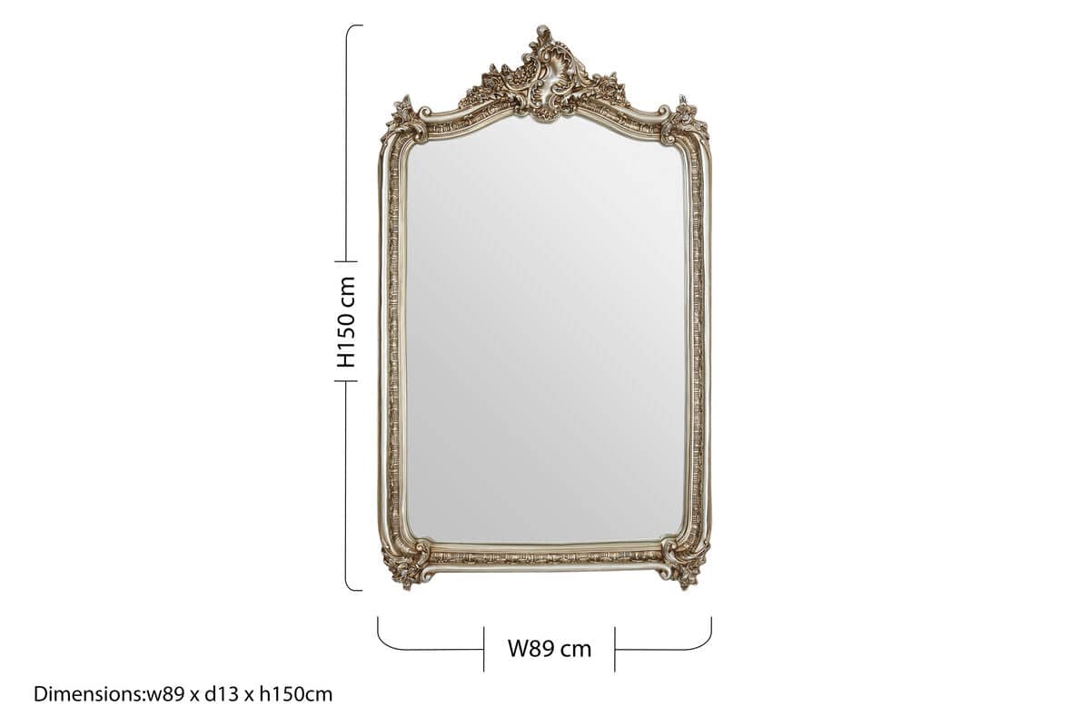 Adelere Ornate Champagne Wall Mirror Orsina