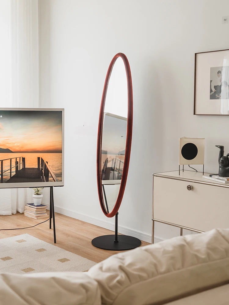 Nisu Home Stylish Wall Mirror with a Unique Oval Design for Modern Interiors