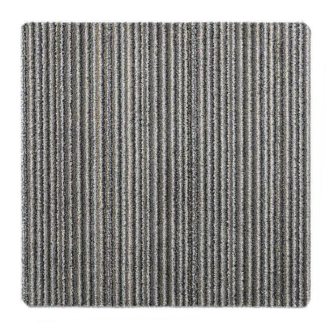 Striped grey washable mat from The Rugs, perfect for indoor or outdoor use