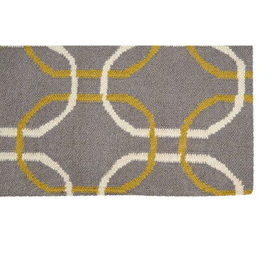 Orsina Grey Rug with White and Green Rug Pattern for Modern Home Decor