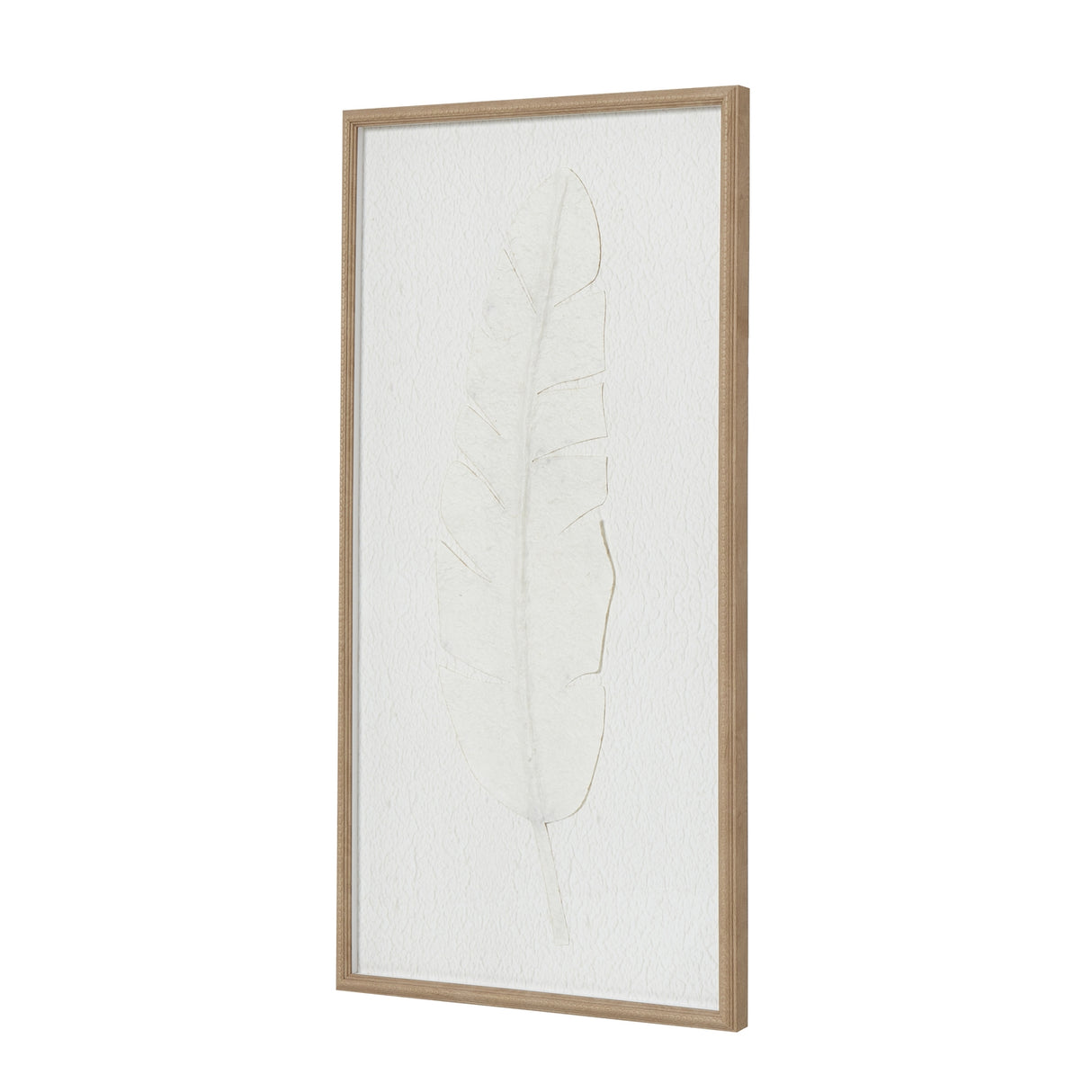 Large Quill White Feather Art Mounted In Beaded Frame Shades 4 Seasons