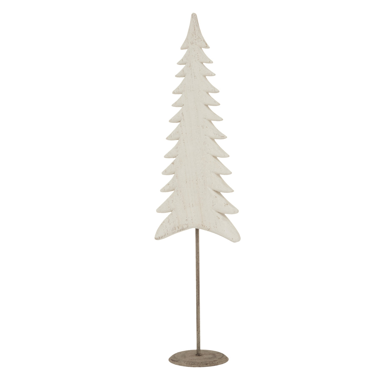 Whitewashed Tall Tree decoration for festive Christmas room decor and seasonal celebrations
