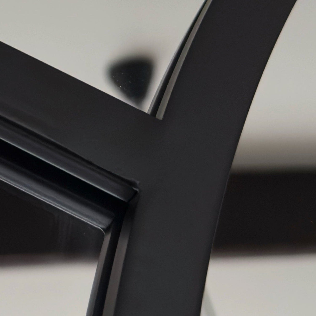 Jobu Home Window Mirror with a sleek black frame, perfect for modern interior decor