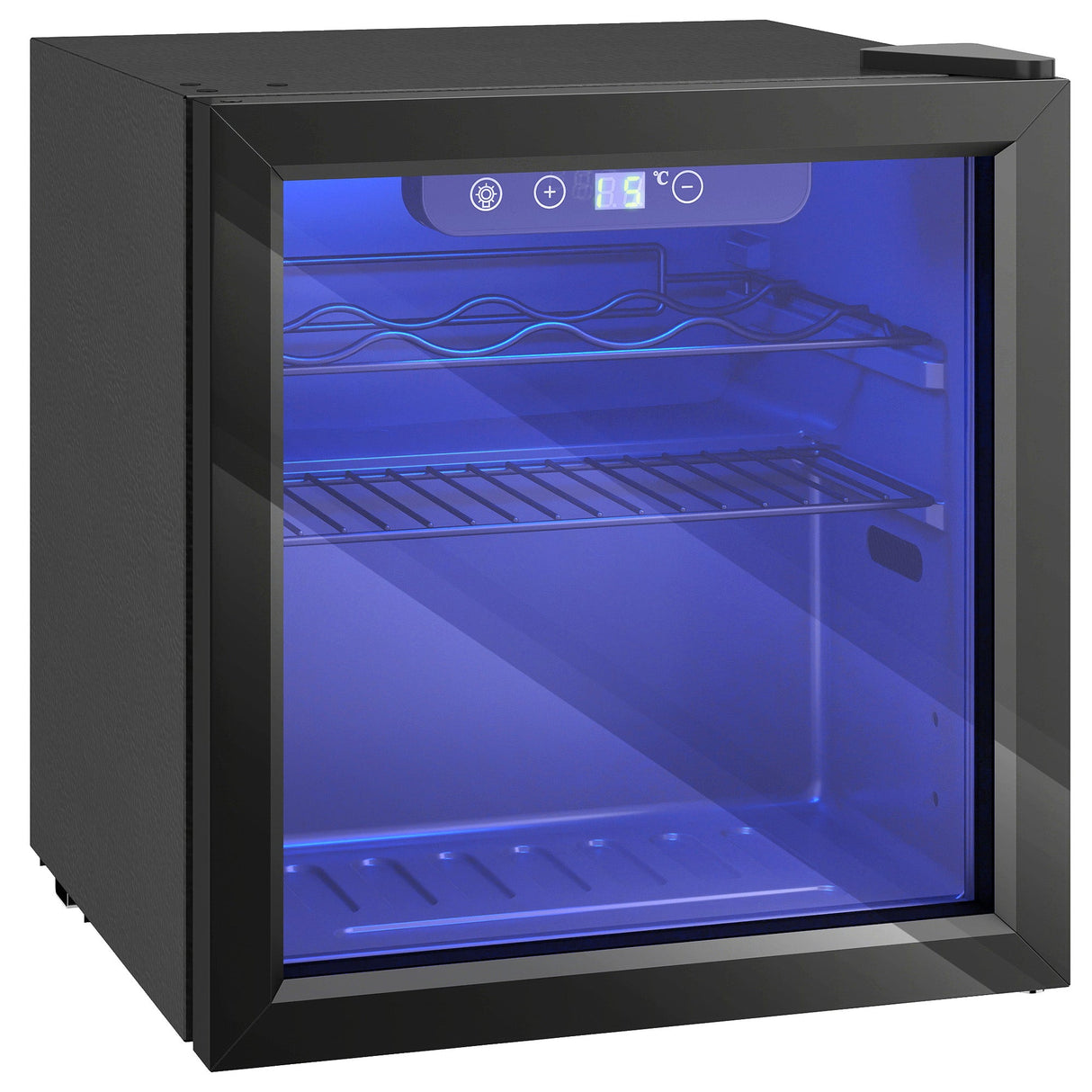 Wise Galleria Wine Cooler with adjustable shelves and LED interior light for optimal wine storage