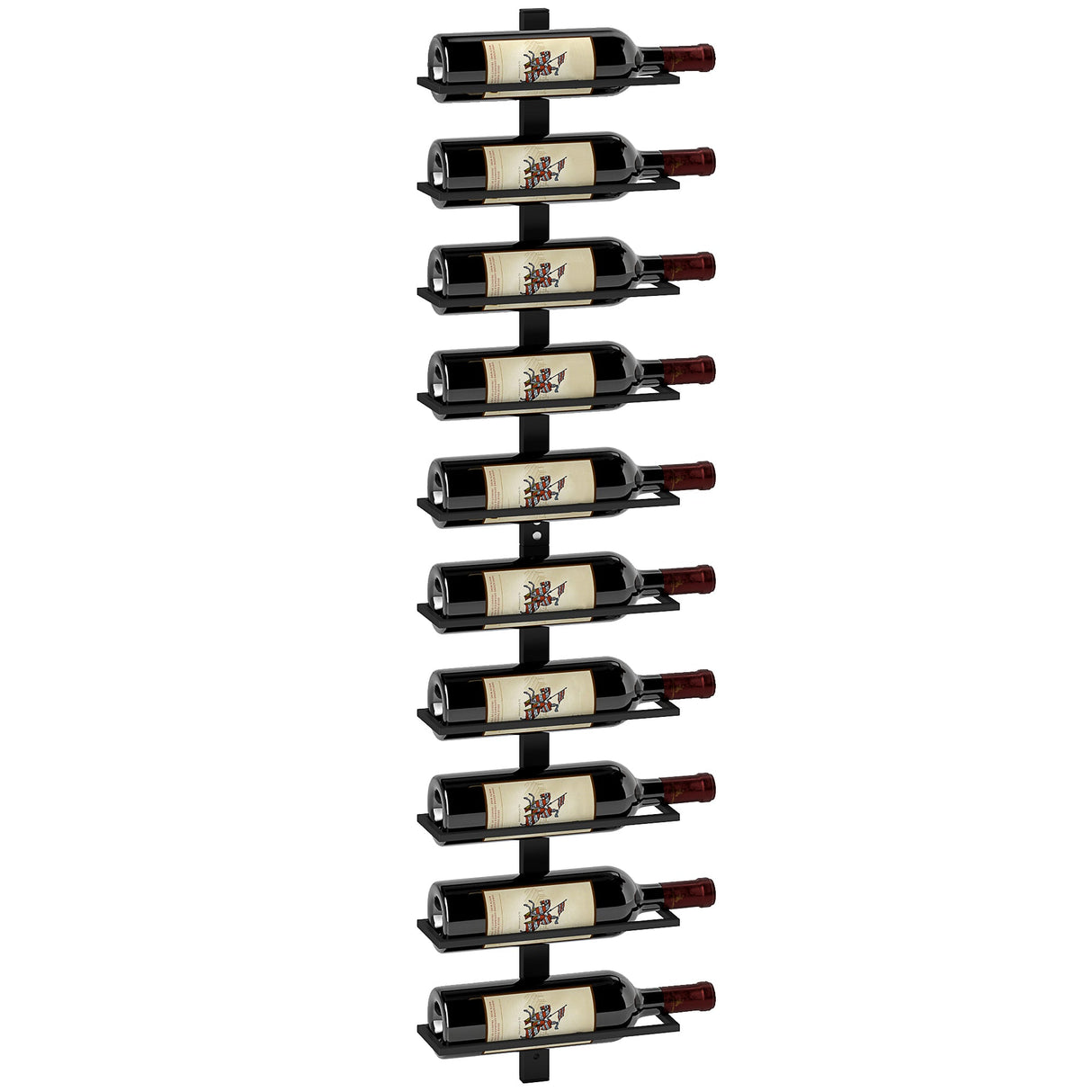 Sleek Wise Galleria Wine Rack for Displaying Up to 10 Bottles in a Stylish Vertical Design