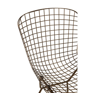 Orsina Wire Chair with a modern design featuring a durable metal grid for outdoor seating