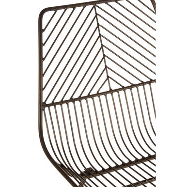 Orsina Wire Chair in a contemporary design with a unique geometric pattern in metal