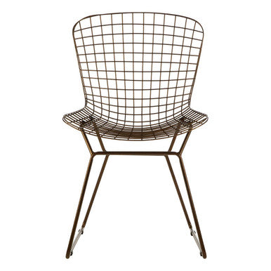 Orsina Wire Chair in Brown, a stylish outdoor seating option with a contemporary design