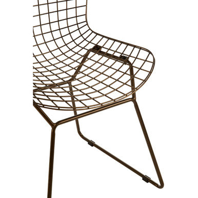 Orsina Wire Chair in sleek metal design for stylish conservatory and outdoor seating