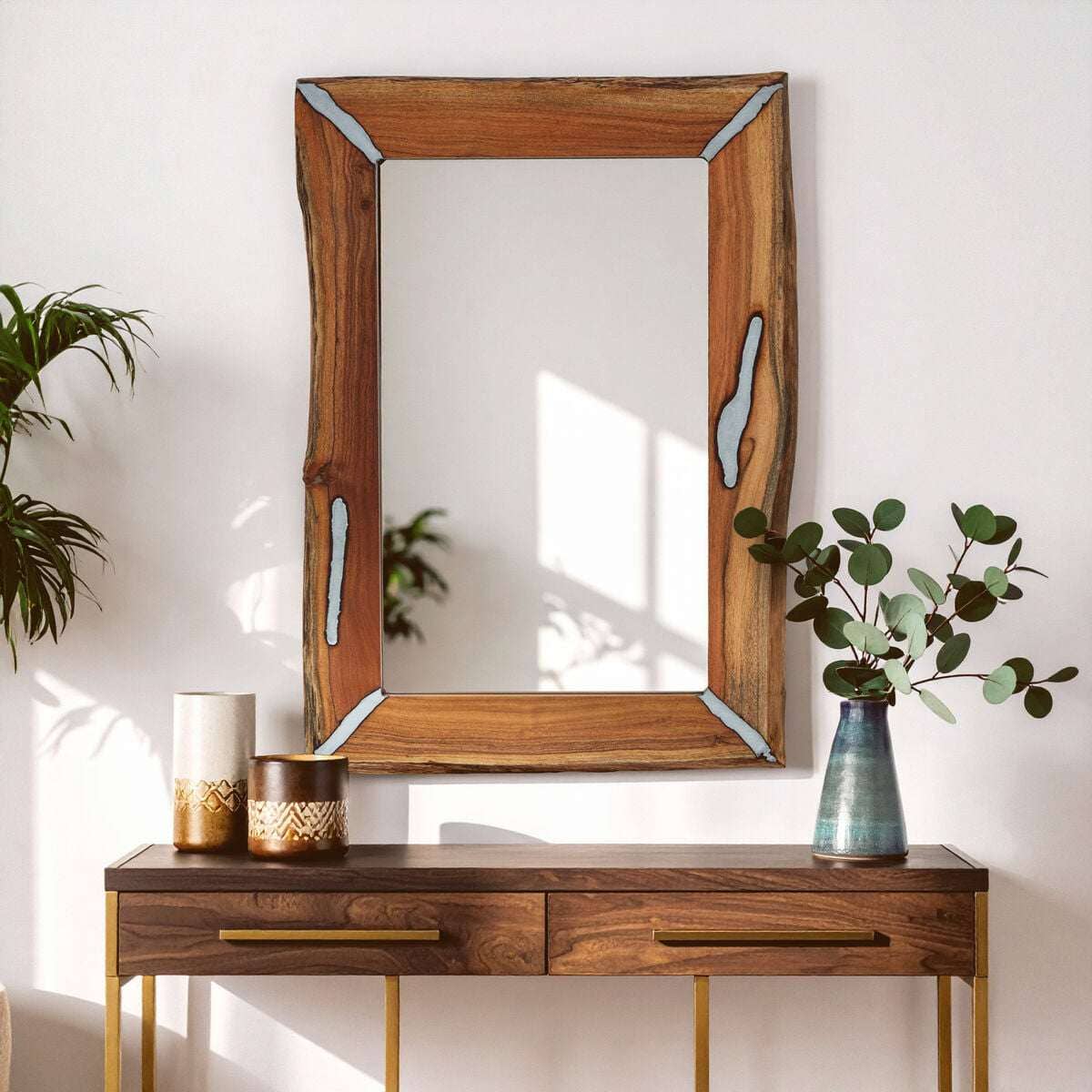 Orsina Wood Wall Mirror with Artistic Frame Orsina