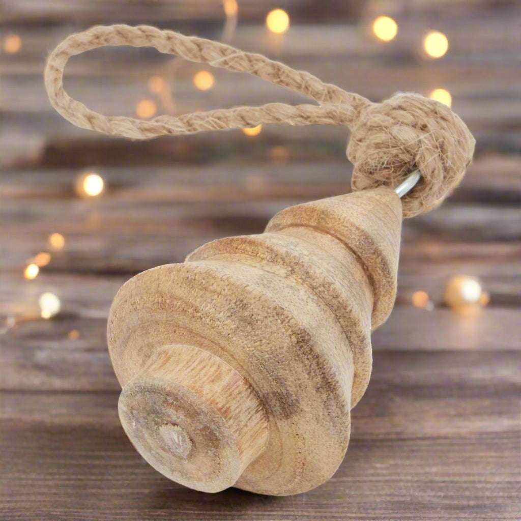 Natural Hand Turned Wooden Tree Bauble Shades 4 Seasons