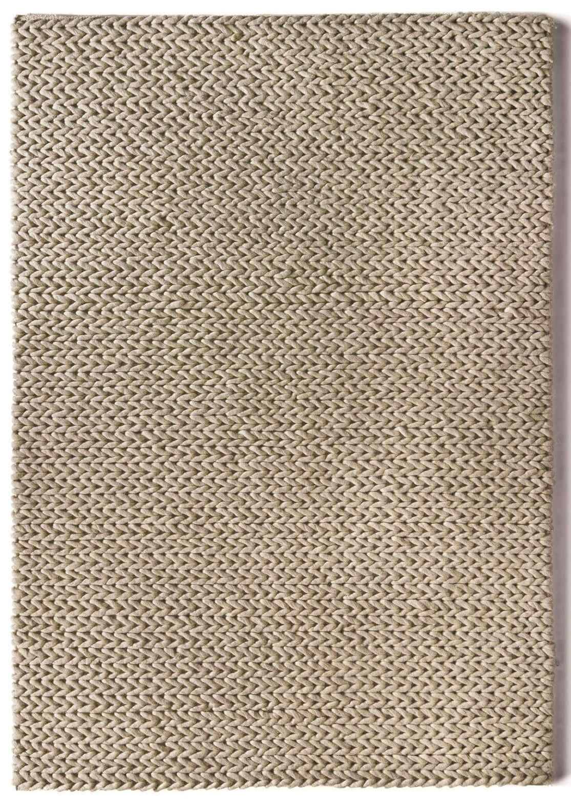 Neutral-Coloured Wool Rug with a Textured Weave for Stylish Home Decor