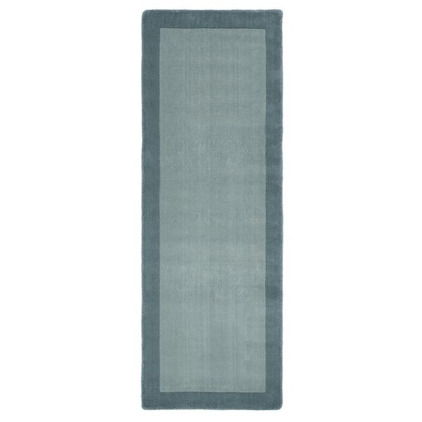 Stylish Wool Rug in a soothing blue shade perfect for adding elegance to any hallway
