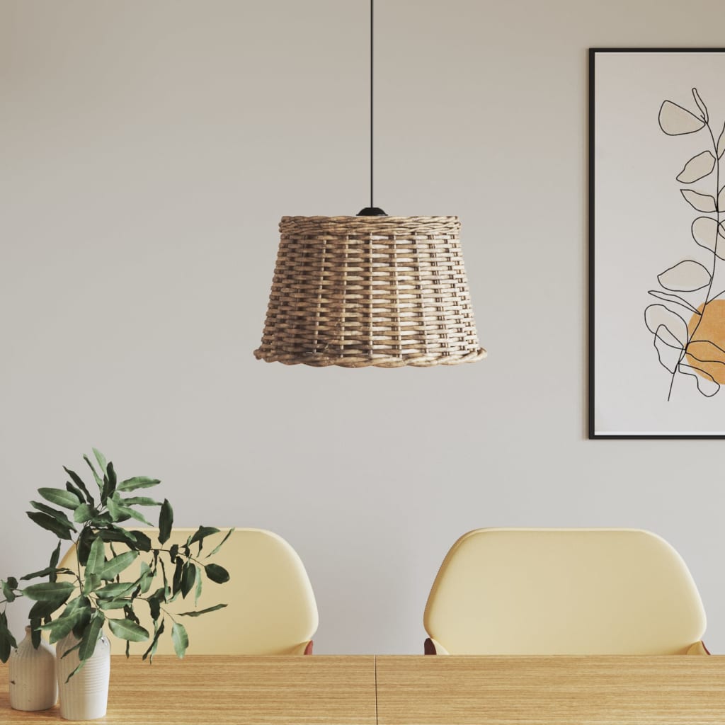 vidaXL Woven Pendant Lamp Shade in Natural Colour, Perfect for Modern Home Decor
