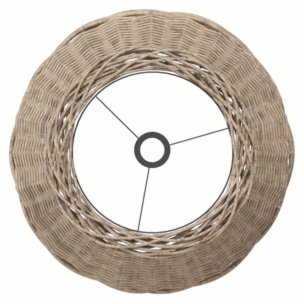 vidaXL Natural Woven Lamp Shade with Circular Design for a Rustic Lighting Style