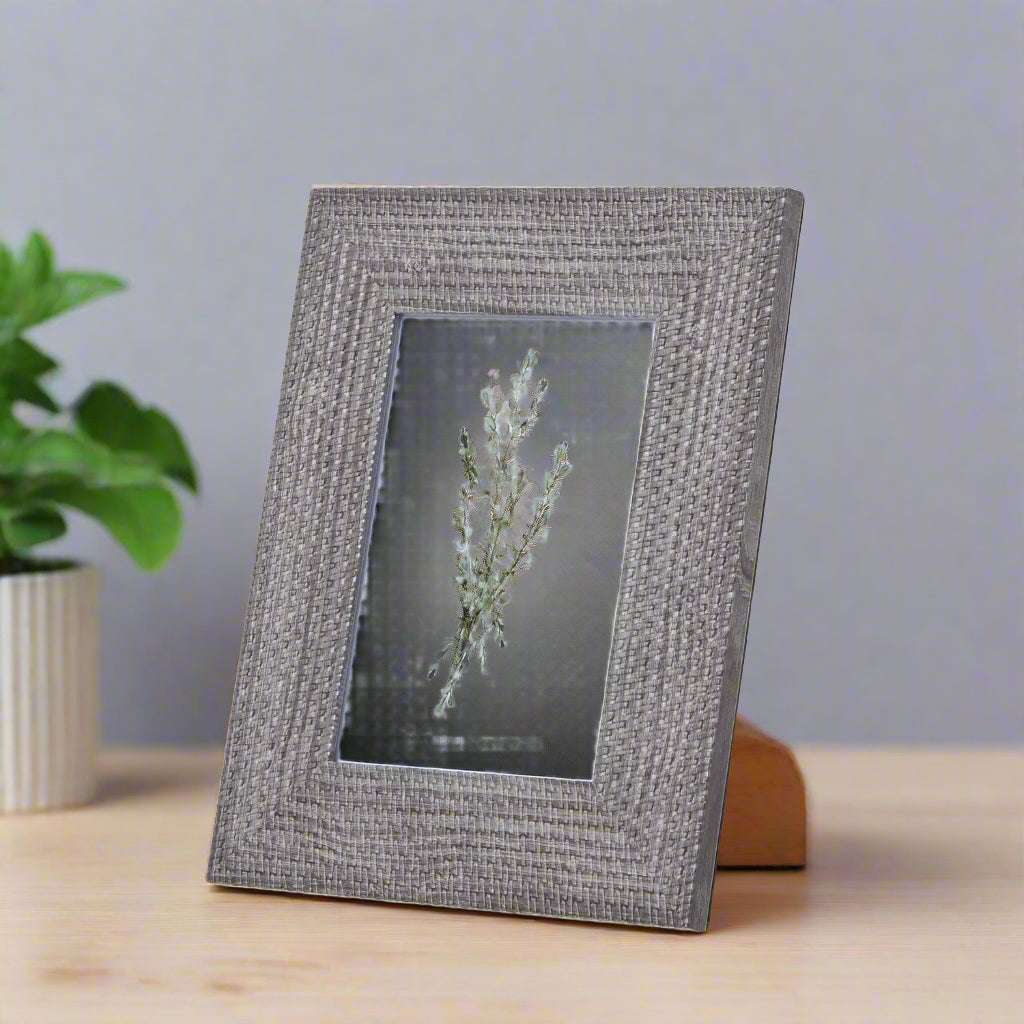 Shades 4 Seasons Woven Photo Frame for Stylish Decor GREY WOOD Shades 4 Seasons