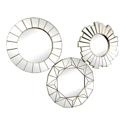 Set of 3 Geometric Style Mirrors - Shades 4 Seasons