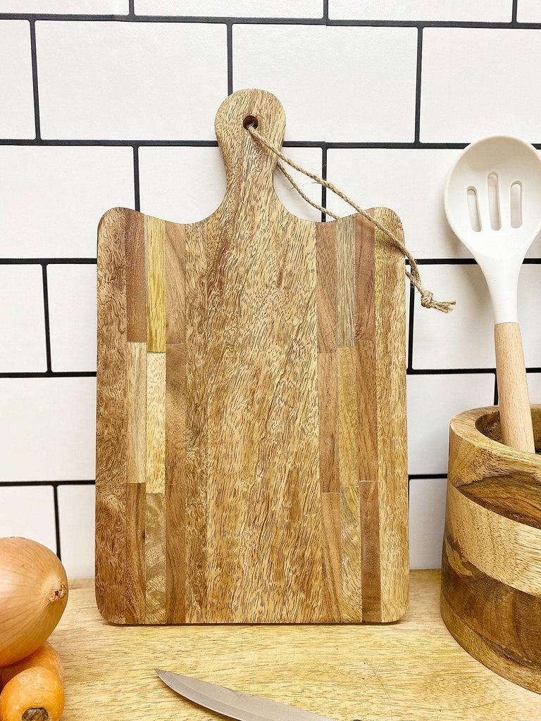 Striped Wooden Small Chopping Board - Shades 4 Seasons