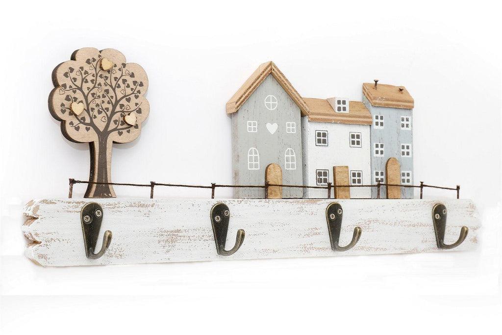 Wooden House with Four Hooks - Shades 4 Seasons